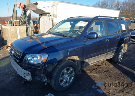 2005 Toyota Highlander V6 z USA, uszkodzony, nr VIN JTEEP21A850068599